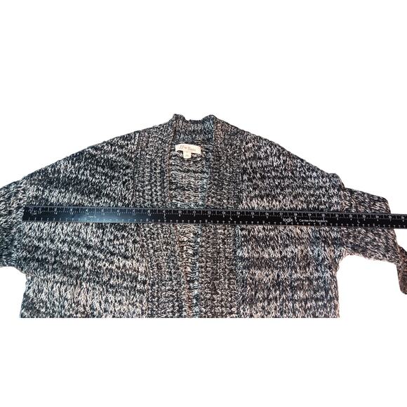 JJ Basics Marled Knit Cardigan Open Front Chunky Sweater Women’s S | Cozycore - Picture 4 of 8